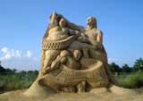 Фестиваль песчаных скульптур на пляже Бургаса